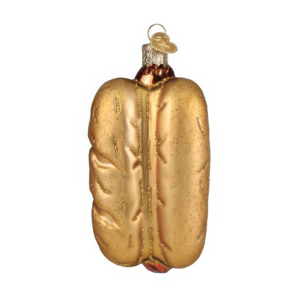 Back of Bratwurst Sandwich Ornament.