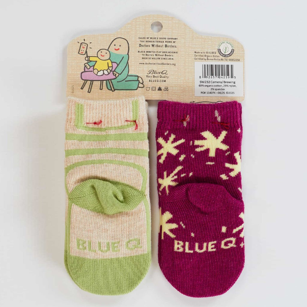 Back of Camera/Brewing Baby Socks.