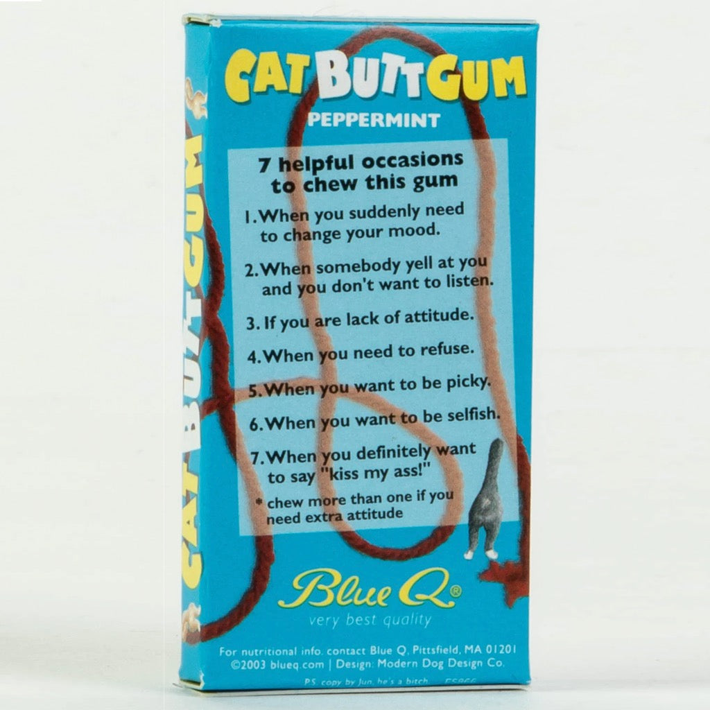 Back of Cat Butt Gum.