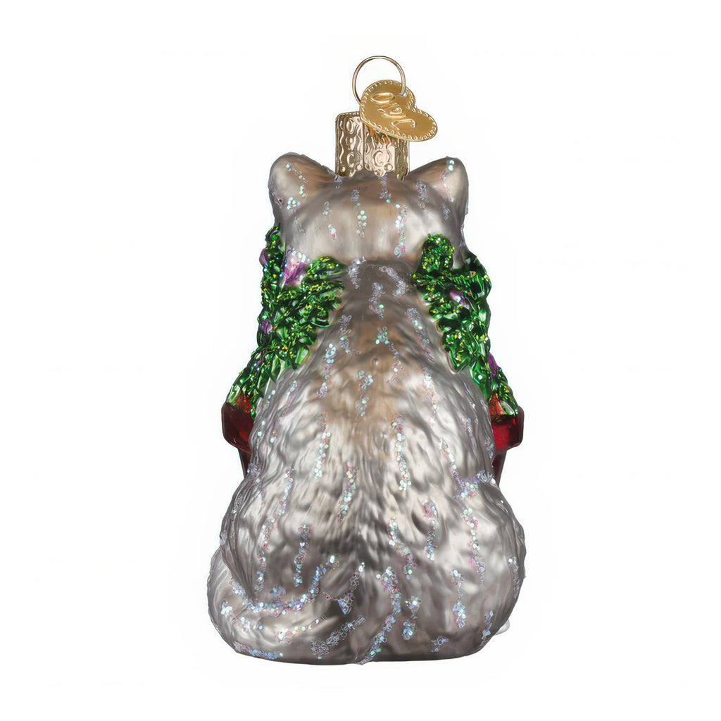 Back of Catnip Cat Ornament.