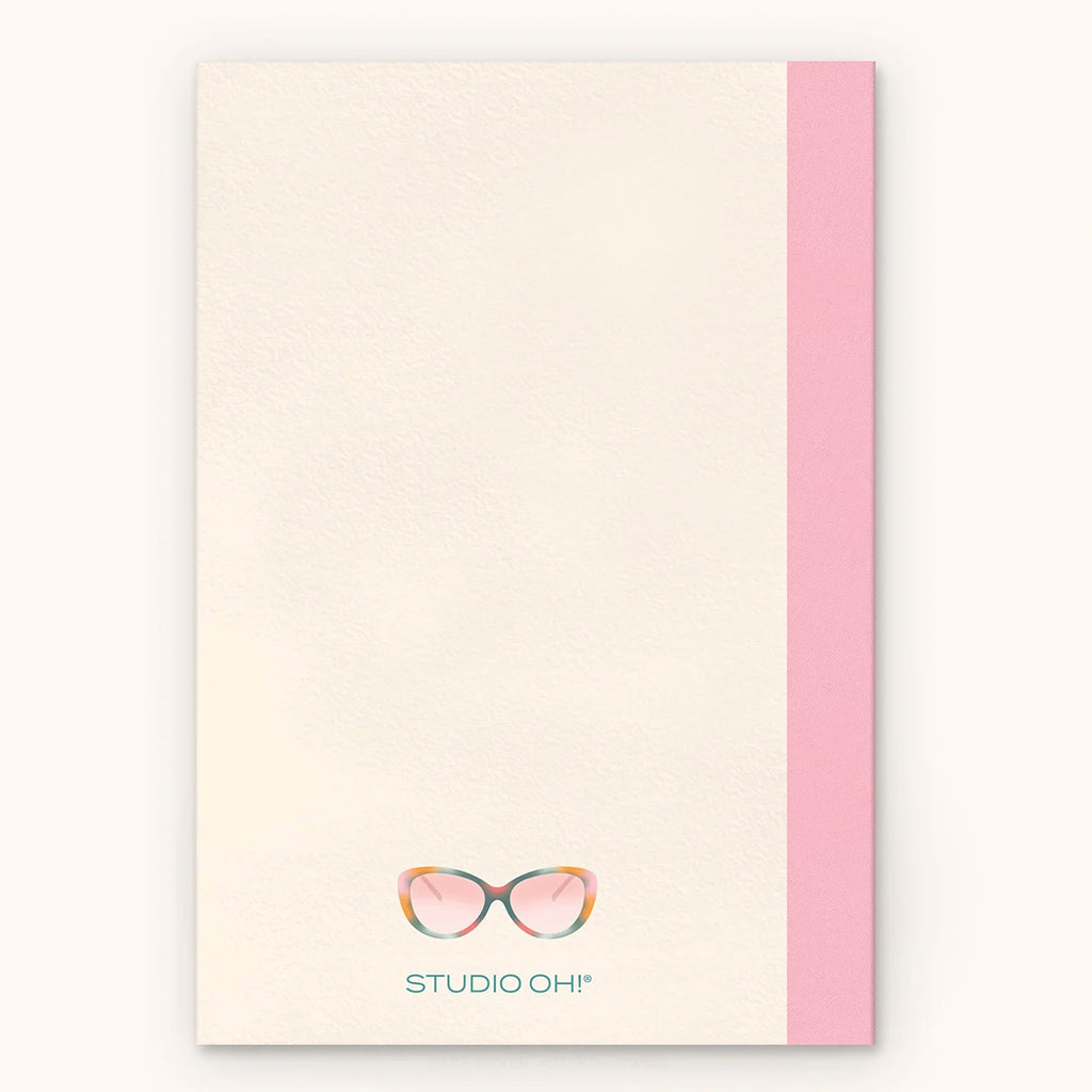 Back of Chic Shades Artisan Notebook.