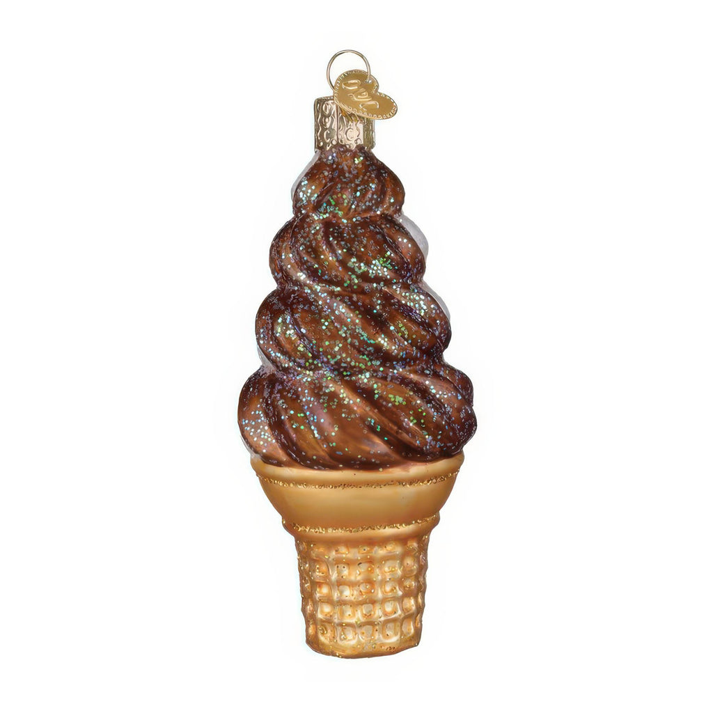 Back of Chocolate Swirl Soft Serve Ornament.