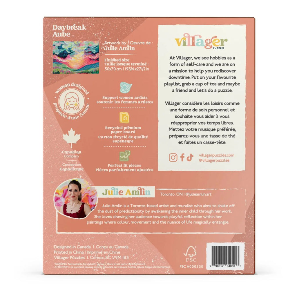 Back of Daybreak Puzzle.