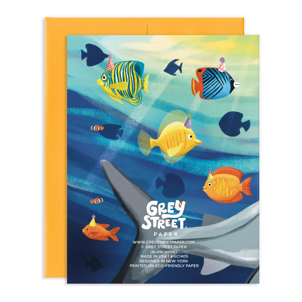 Back of Everything You Wished For Shark Birthday Card.