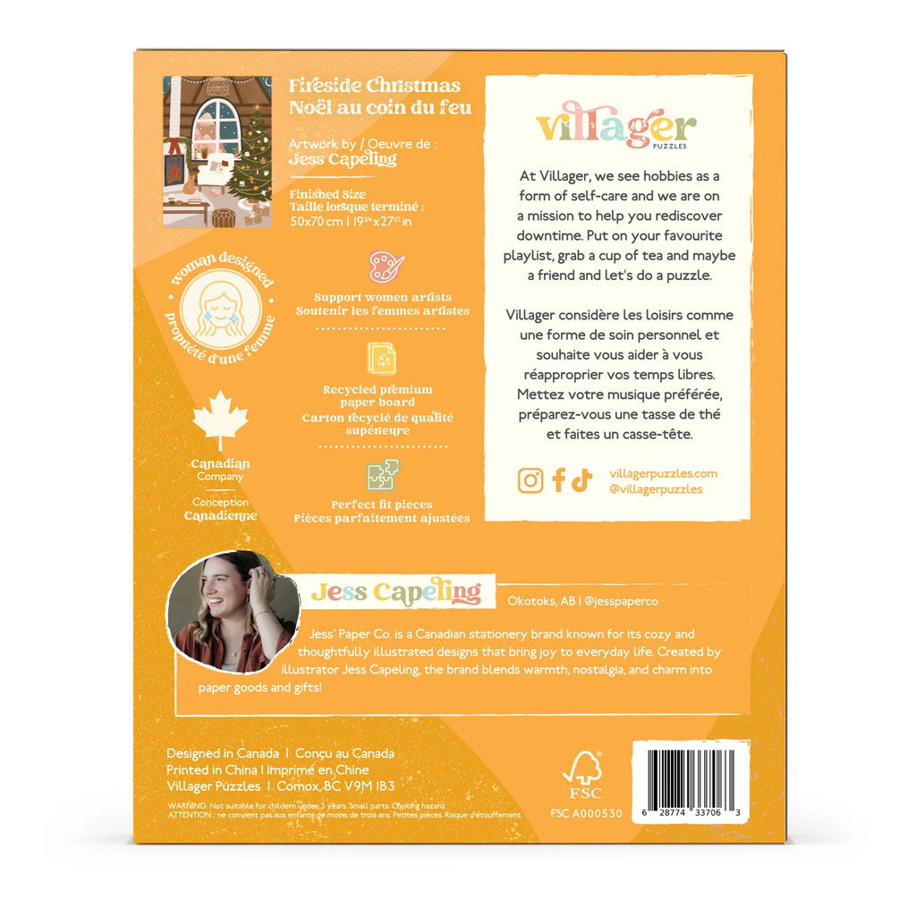 Back of Fireside Christmas Puzzle.