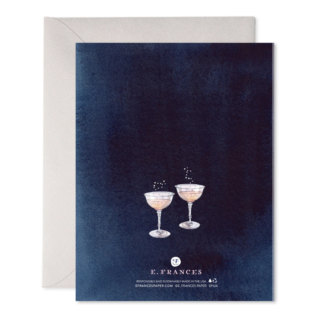 Back of Flying Cork Congratulations Card.