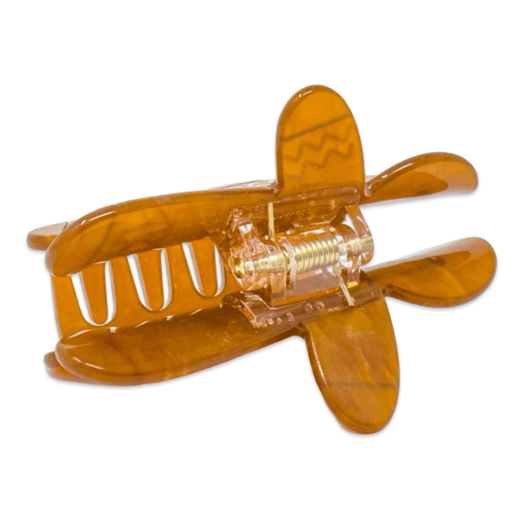 Back of Gingerbread Holiday Hair Claw.