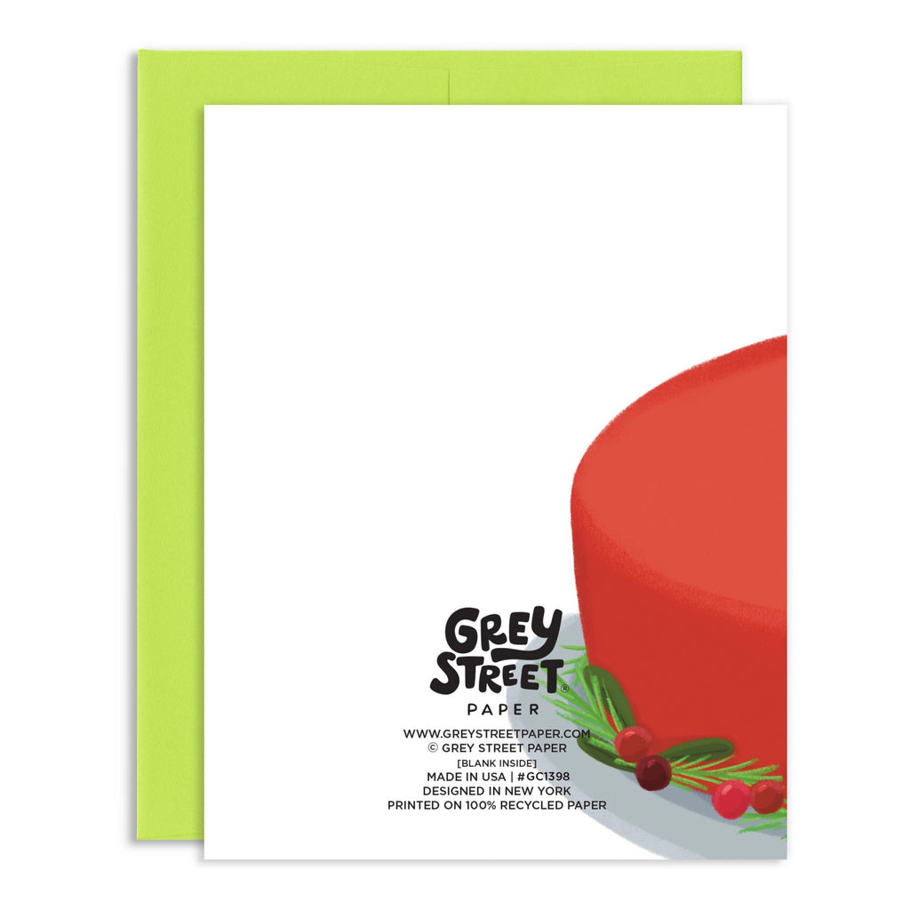 Back of Gouda Tidings To You Christmas Card.