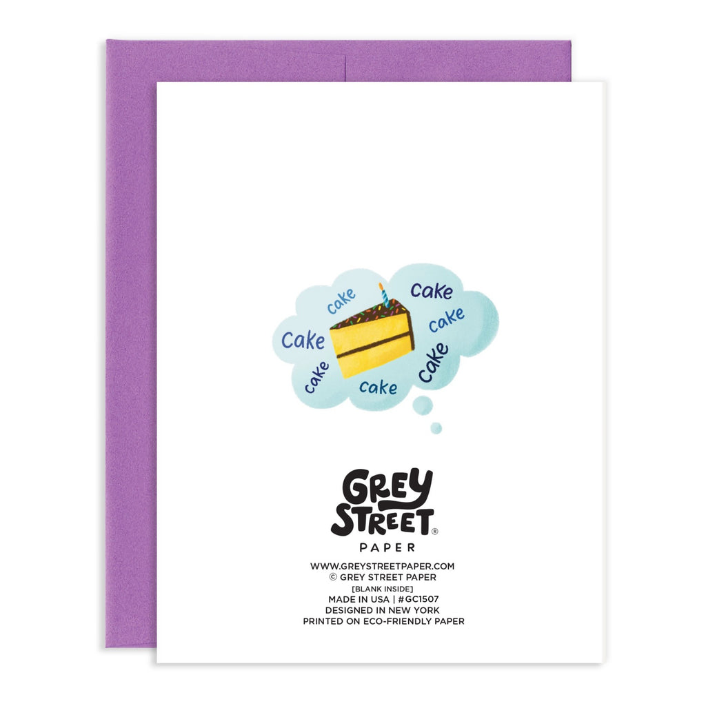 Back of Happy Cake Day Chihuahua Birthday Card.