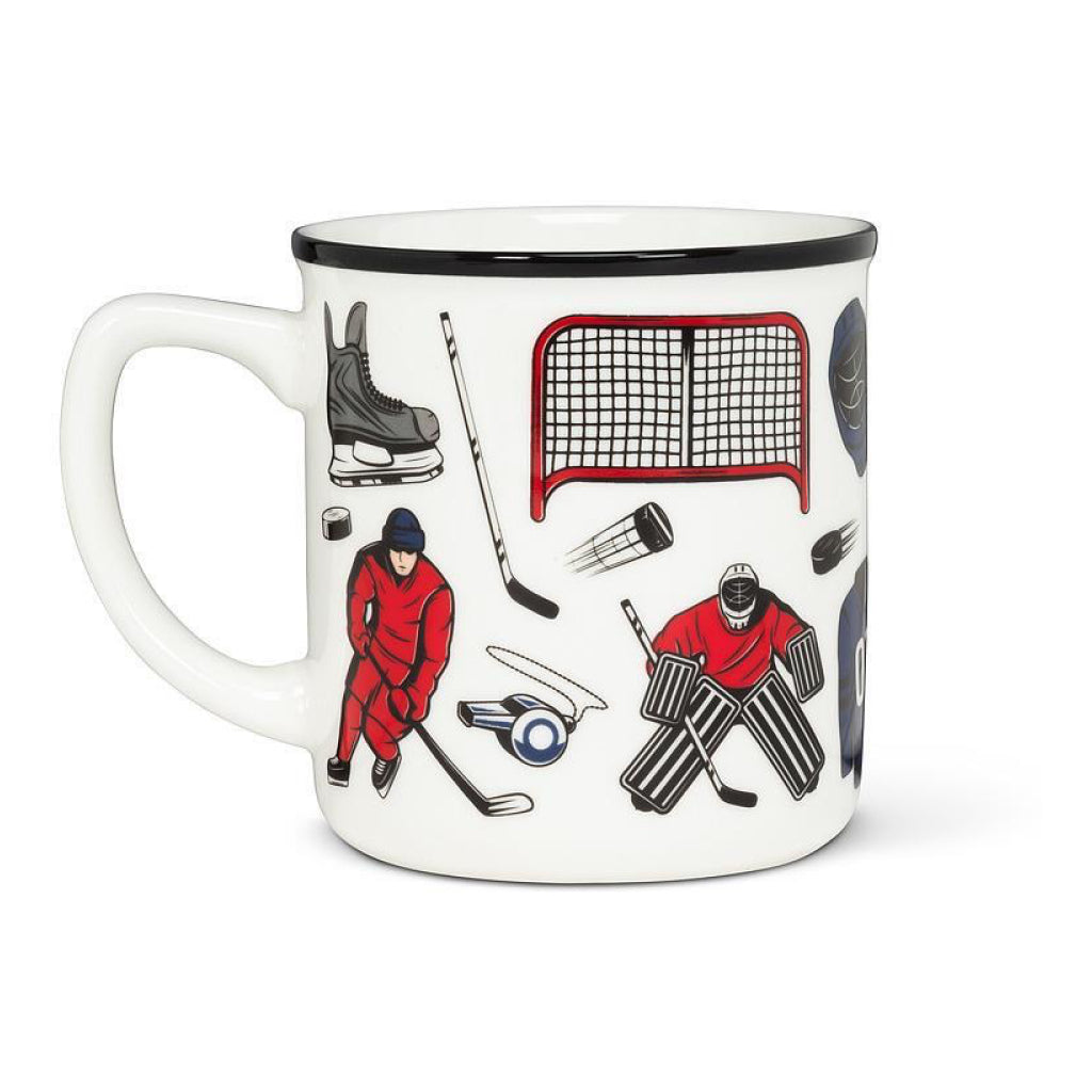 Back of Hockey Icons Mug.