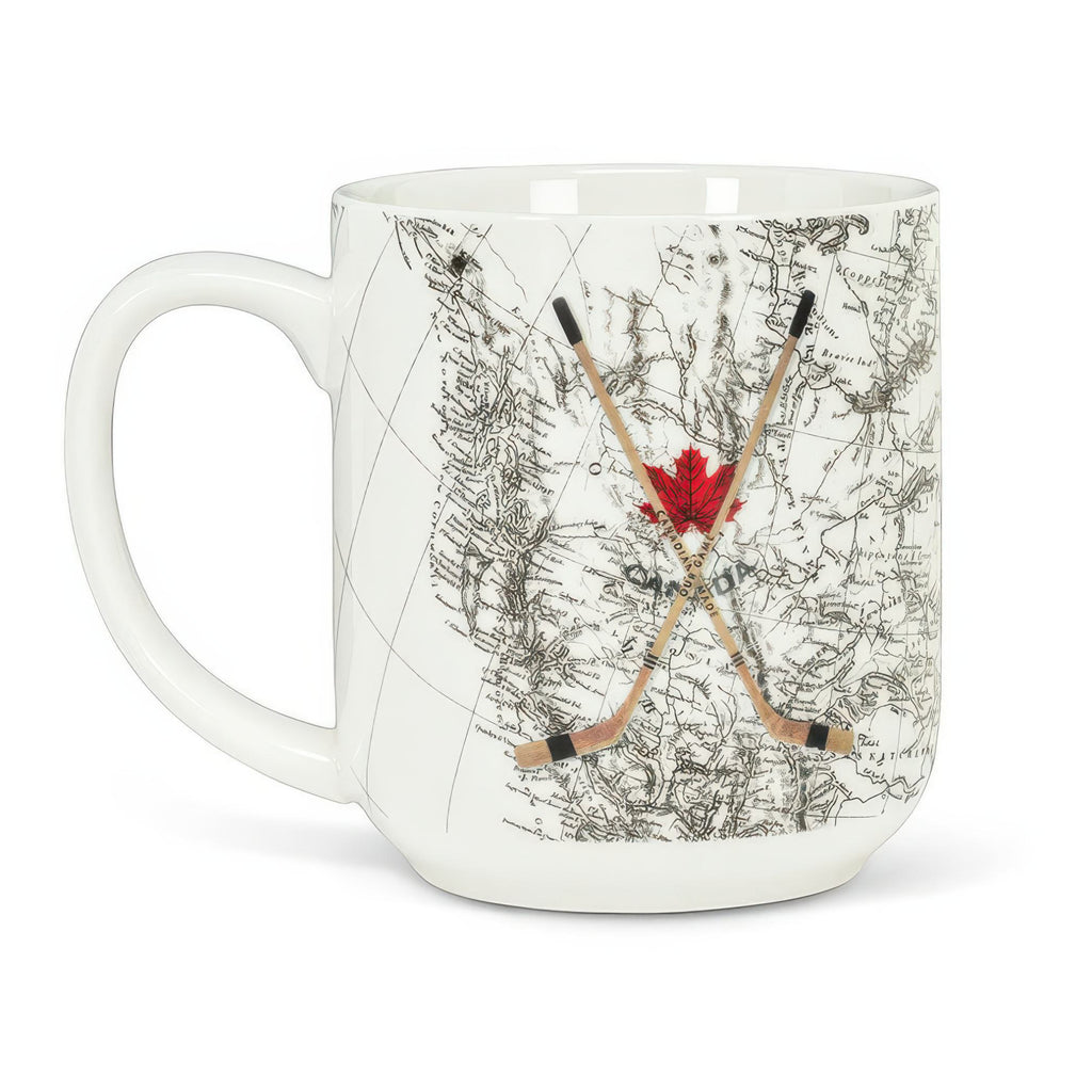 Back of Hockey Sticks & Map Mug.