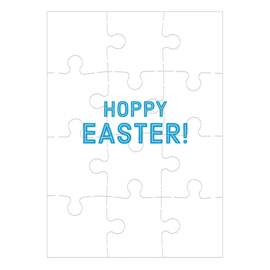 Back of Hoppy Easter! Greeting Card Puzzle.