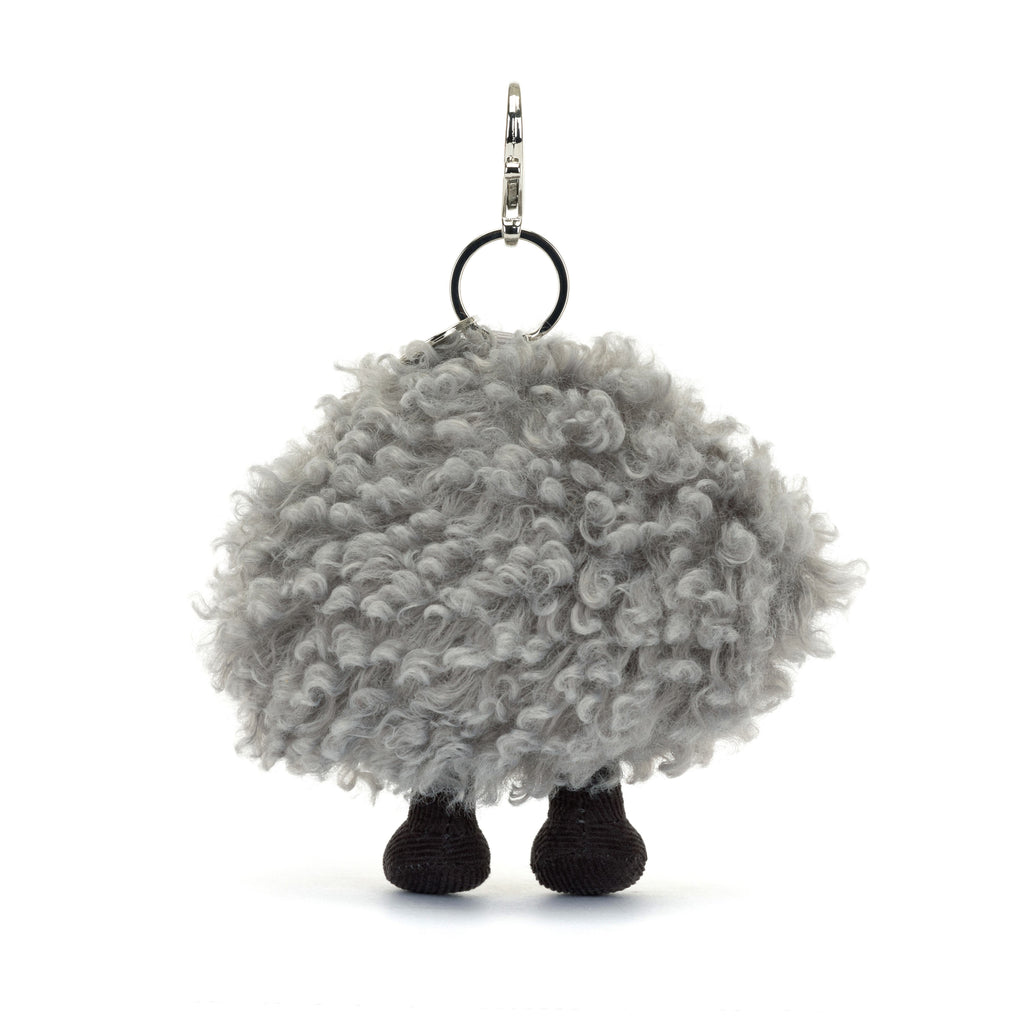 Back of Jellycat Amuseables Storm Cloud Bag Charm.
