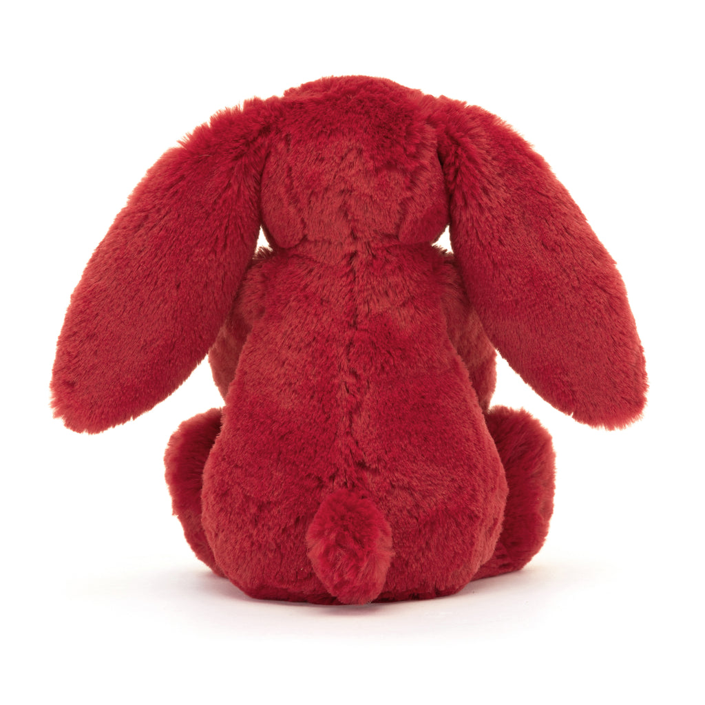 Back of Jellycat Bashful Cranberry Bunny Small.