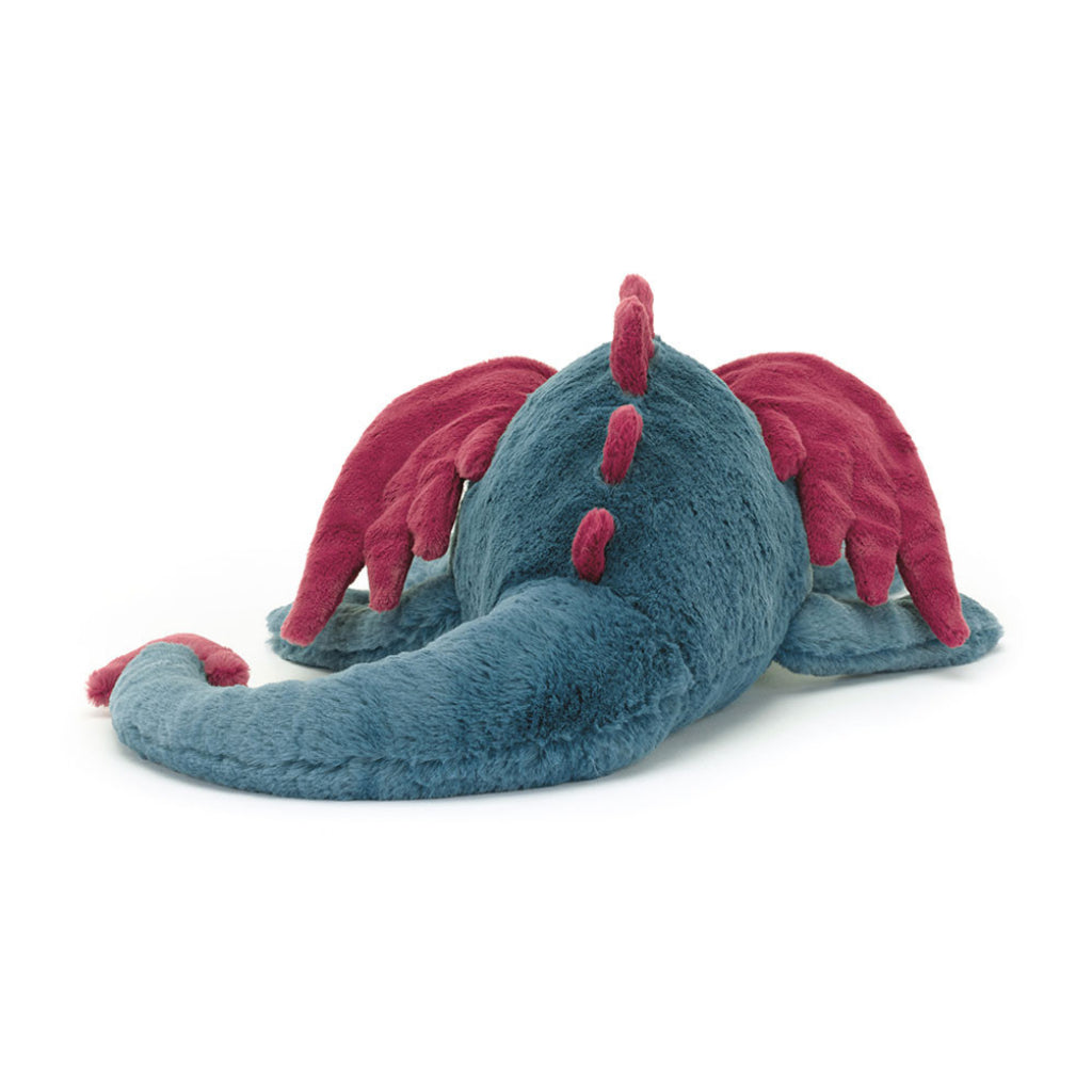 Back of Jellycat Dexter Dragon Large.