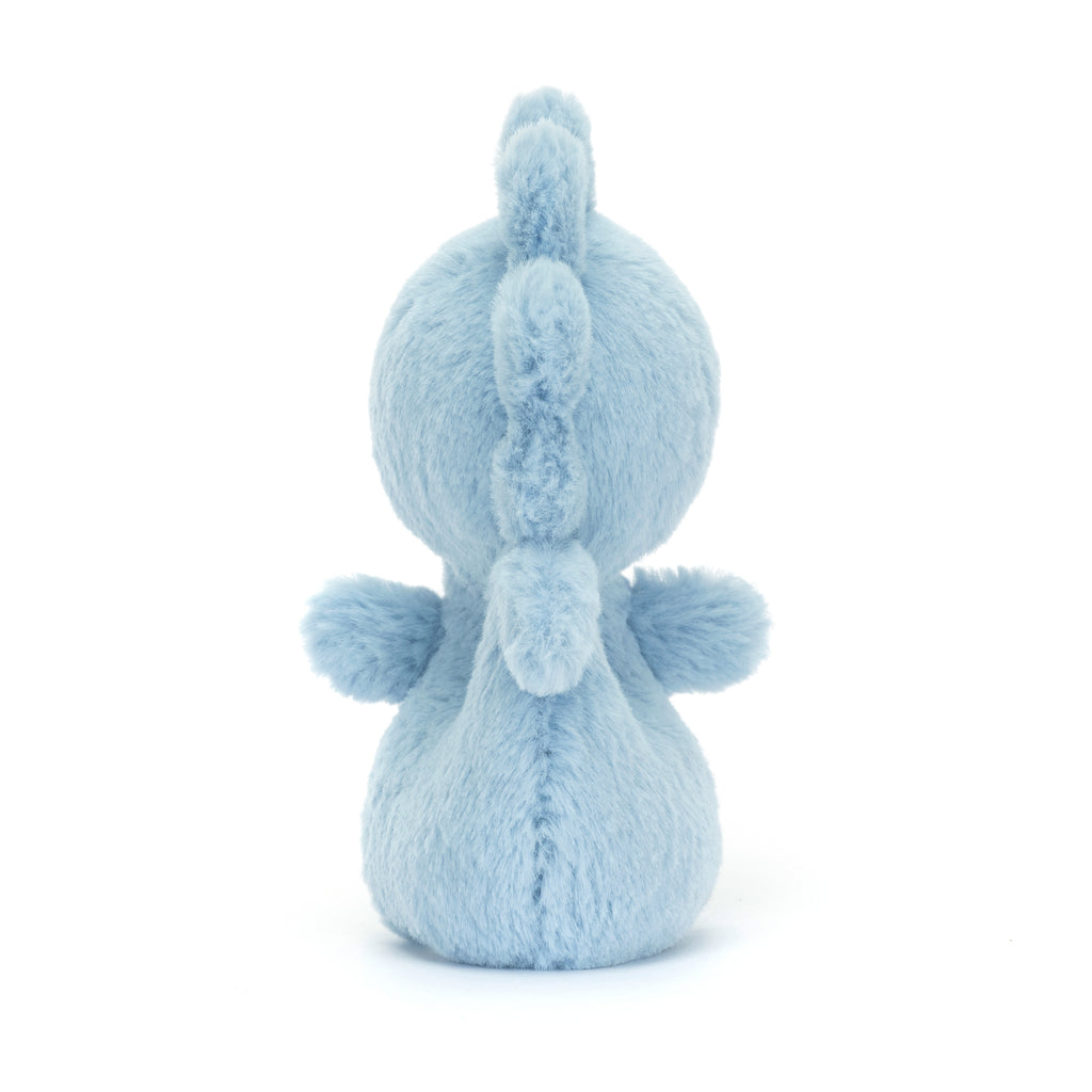 Back of Jellycat Fluffy Seahorse.