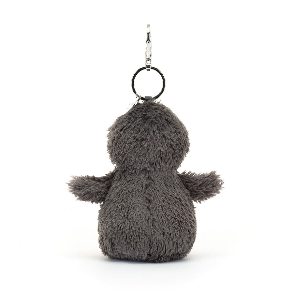 Back of Jellycat Peanut Penguin Bag Charm.