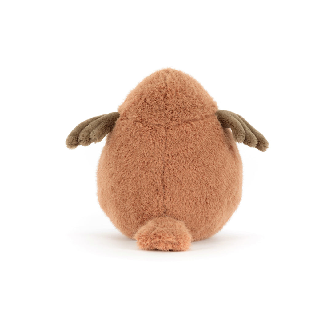 Back of Jellycat Plum Robin.