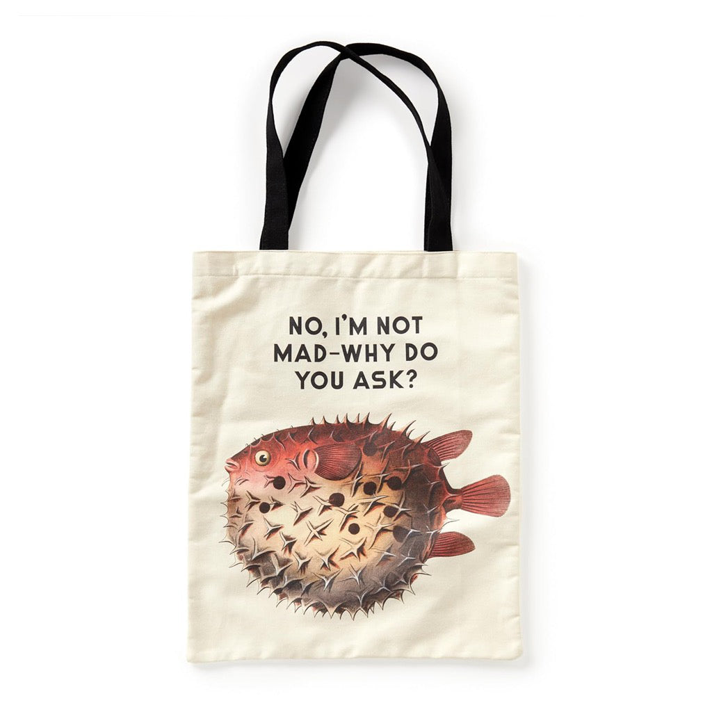 Back of Judgy Fish Canvas Tote.