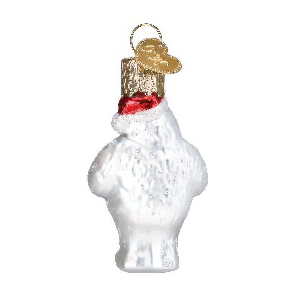 Back of Mini Bumble Ornament.
