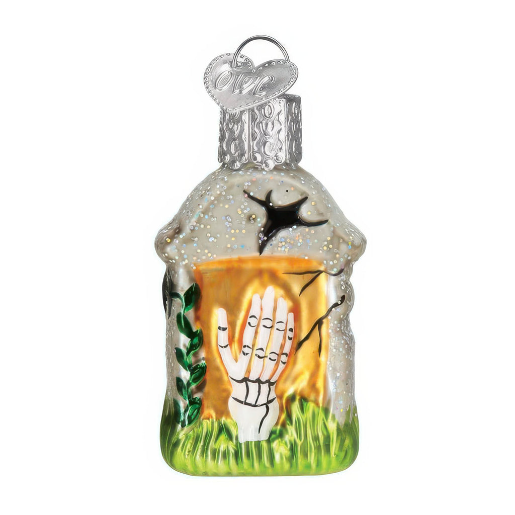 Back of Mini Tombstone Ornament.