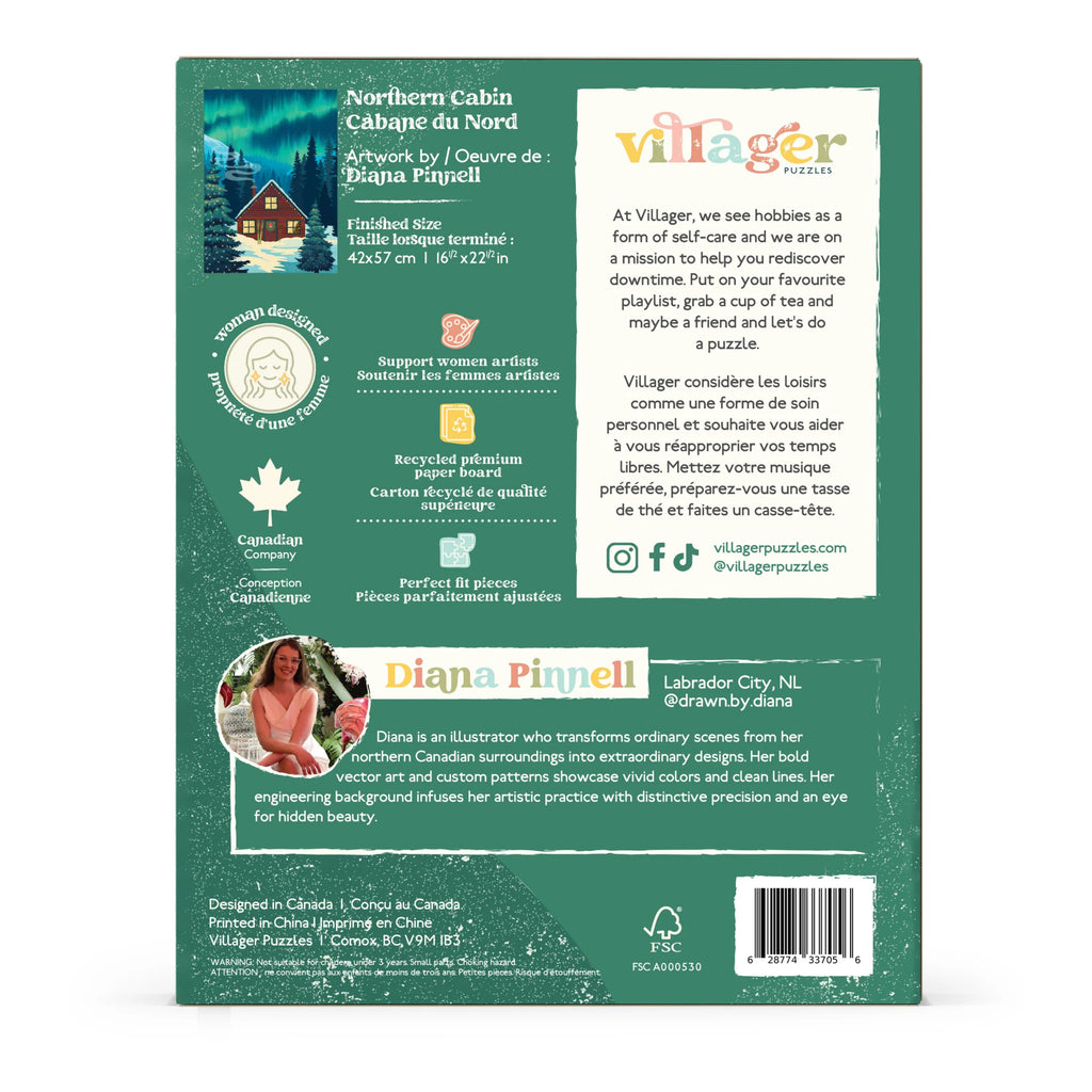 Back of Northern Cabin Puzzle.