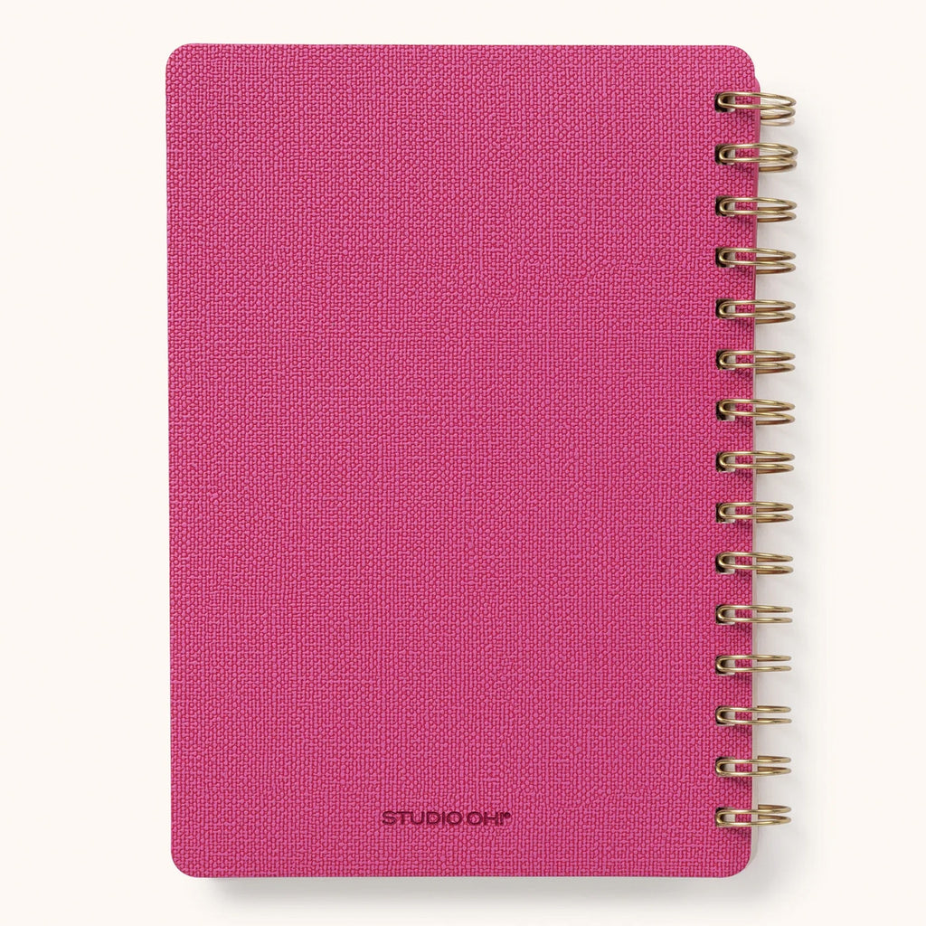 Back of Put A Bow On It Pink Punch Agatha Notebook.