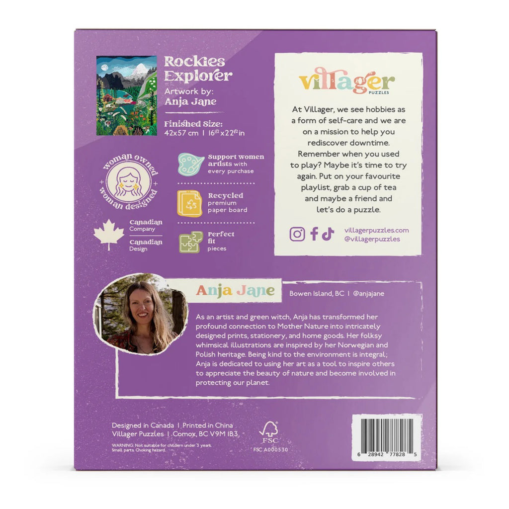 Back of Rockies Explorer Puzzle.