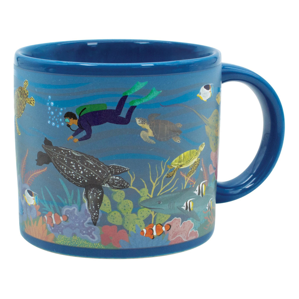 Back of Sea Turtles At The Coral Reef Mug.