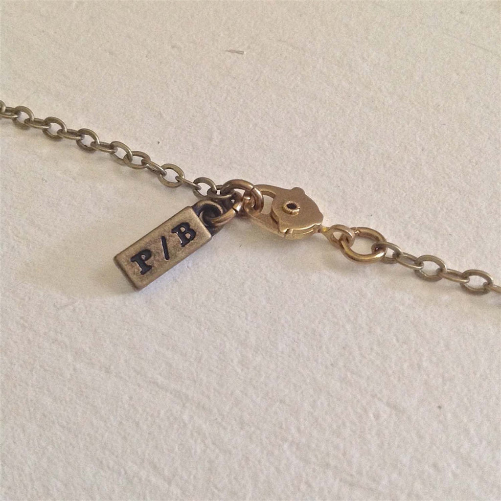 Back of Telescope Necklace Brass.