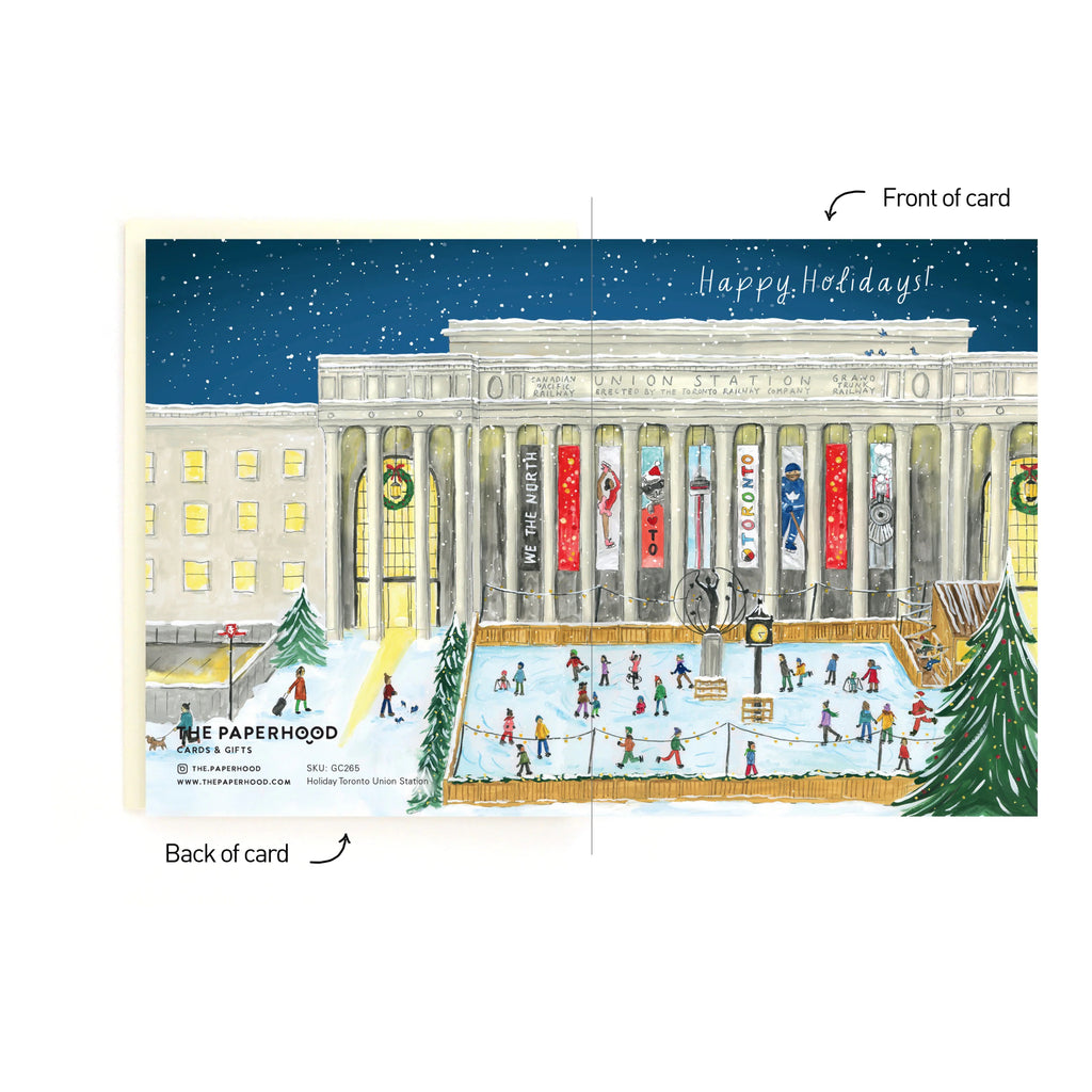 Back of Toronto Union Station Boxed Holiday Cards.