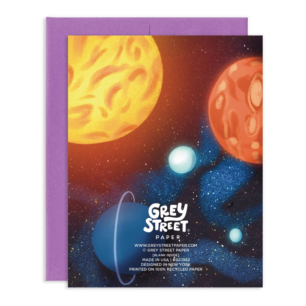 Back of Universe Of Thanks Thank You Card.