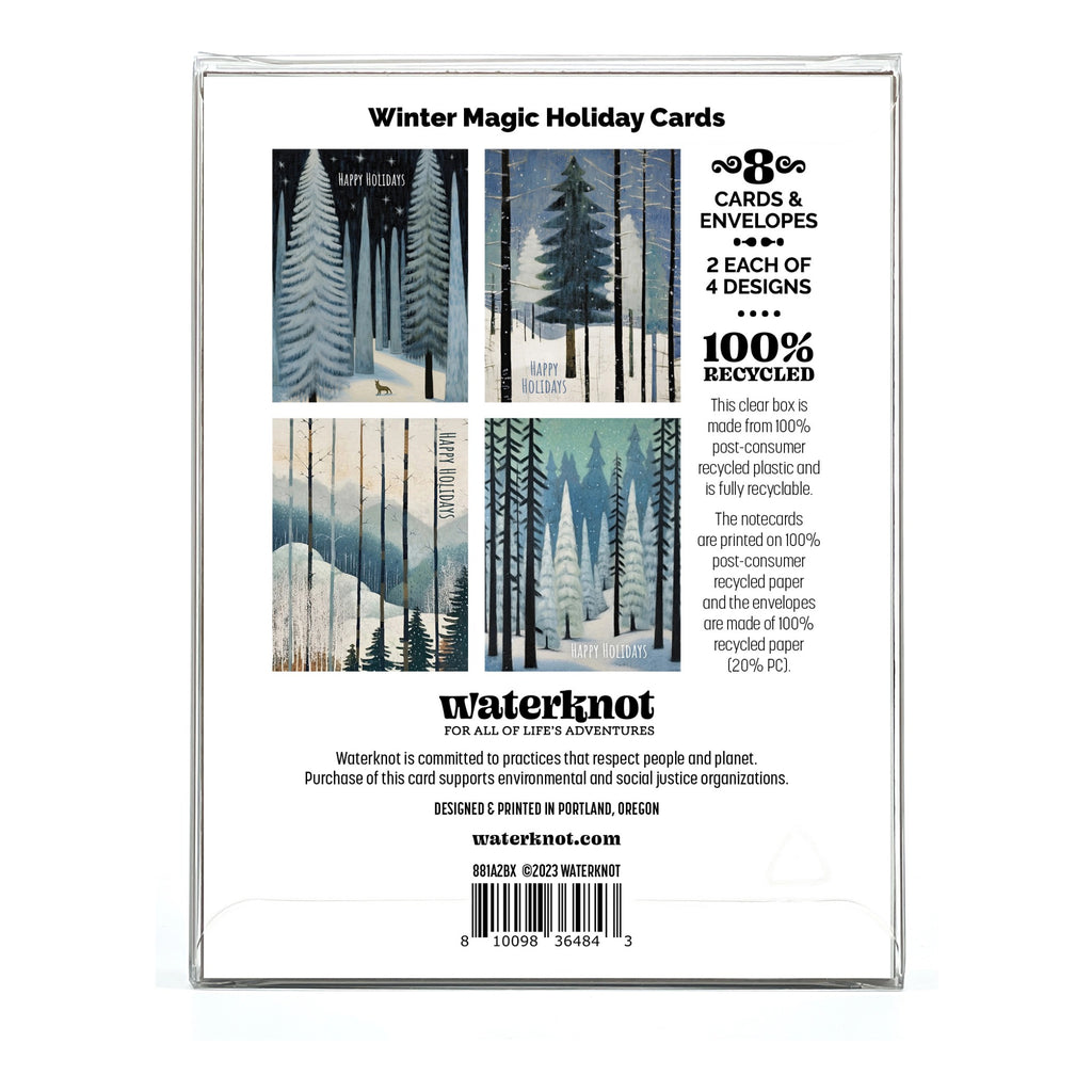 Back of Winter Magic Holiday Cards Box Set.
