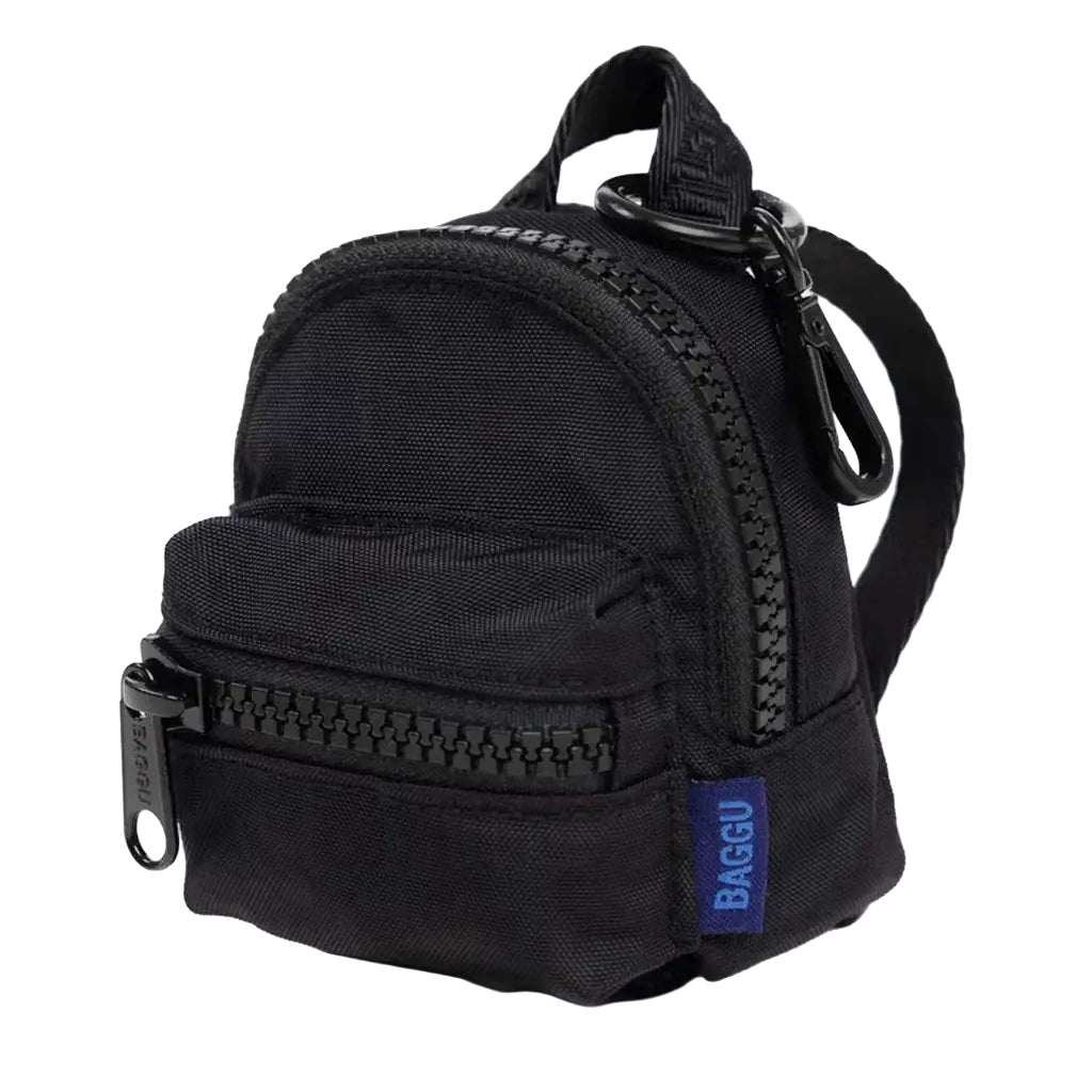 baggu black leather backpack Black Backpack Bag Charm