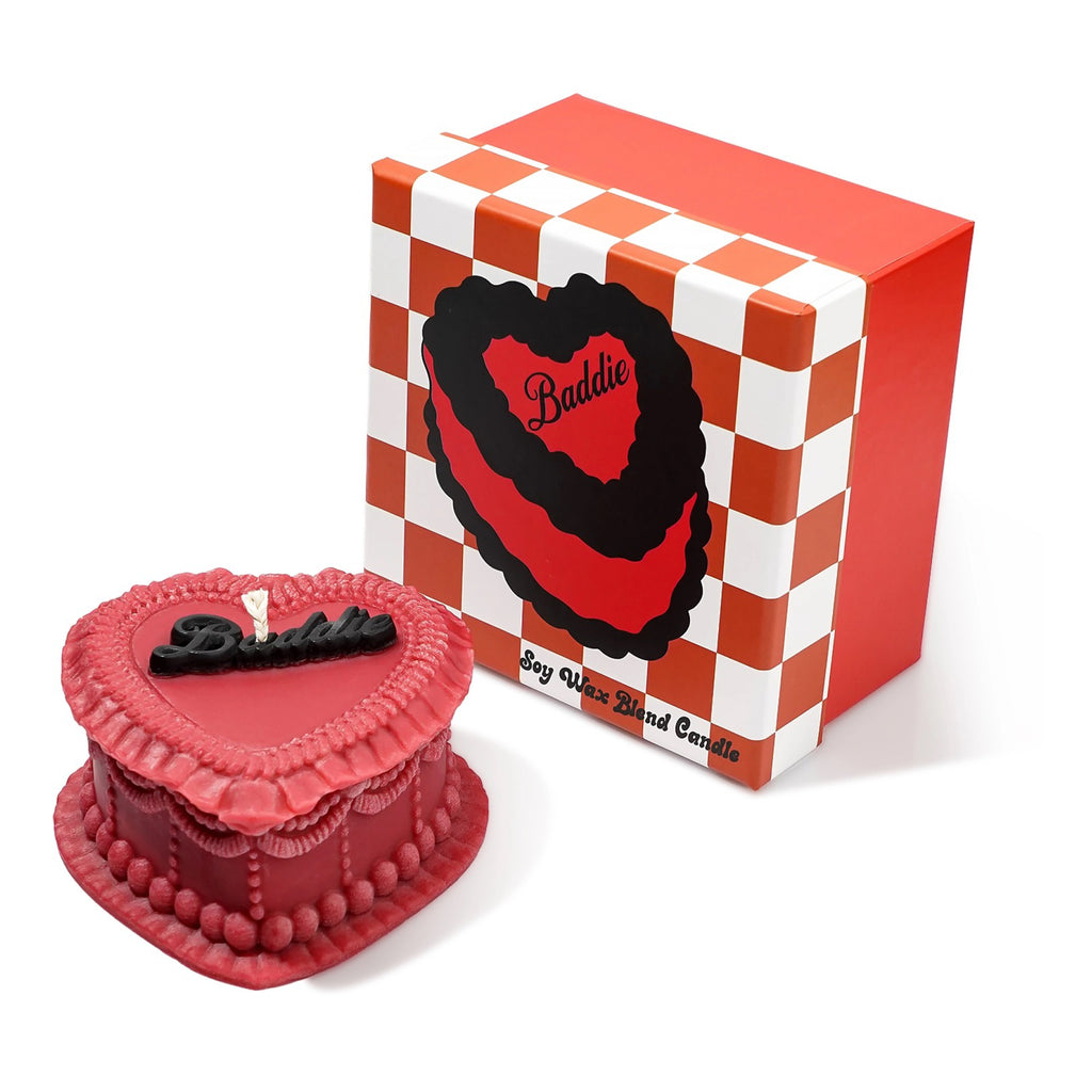Baddie Heart Candle packaging.