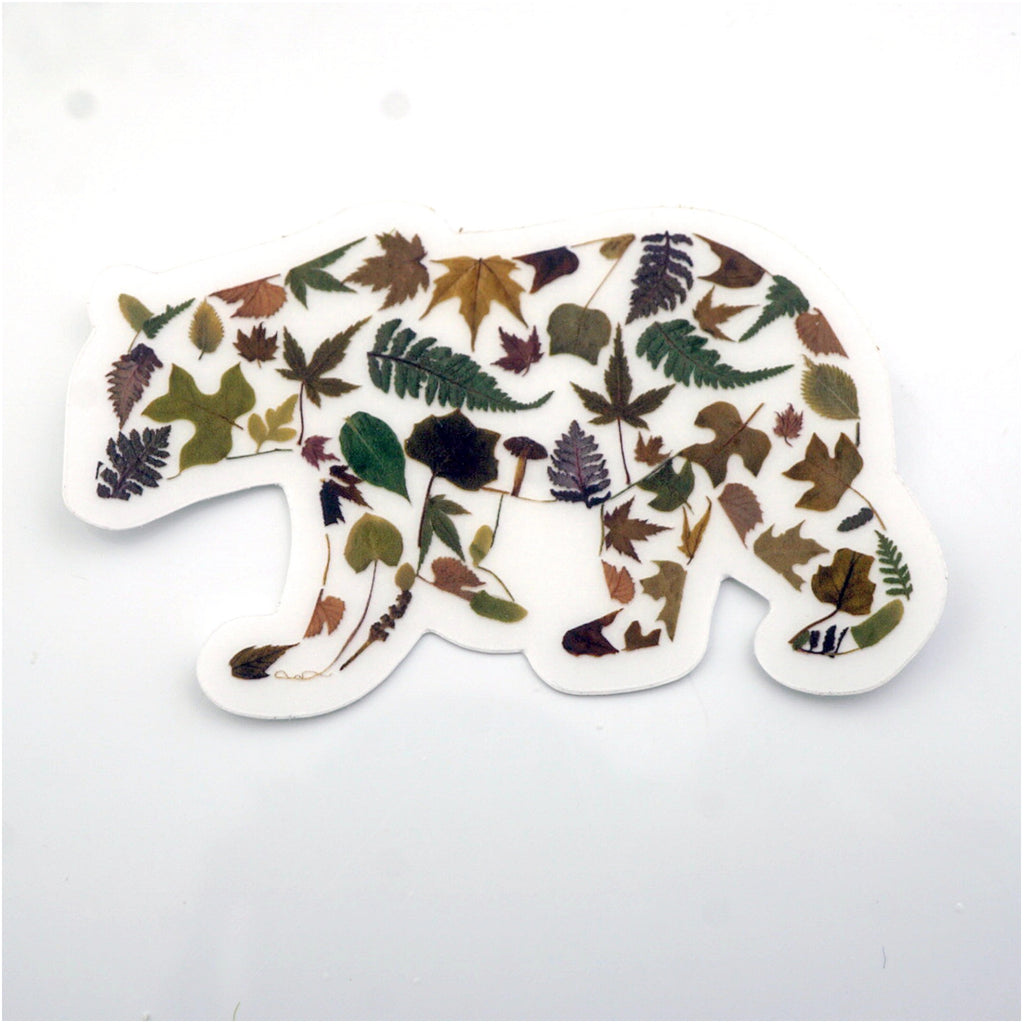 Bear Botanical Sticker.