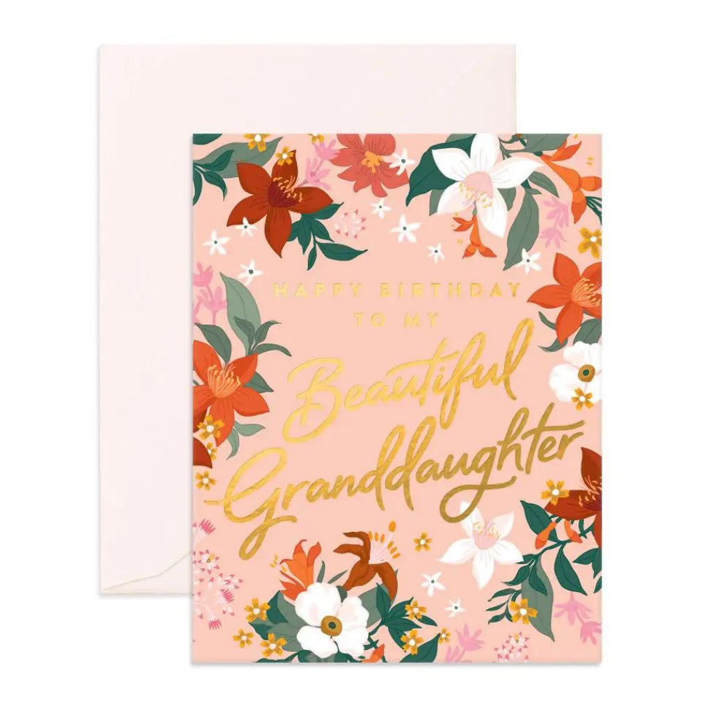Beautiful Granddaughter Birthday Card.