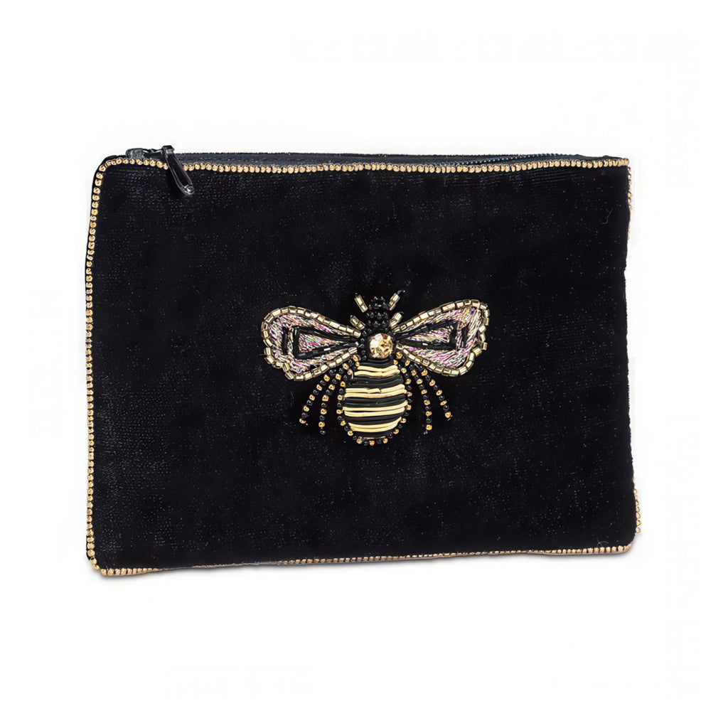 Bee Small Velvet Pouch.