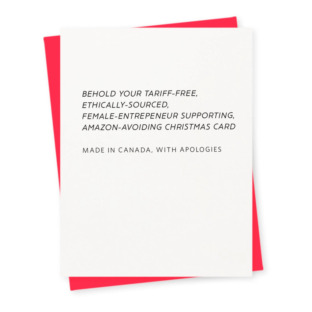 Behold Canadian Christmas Letterpress Card.