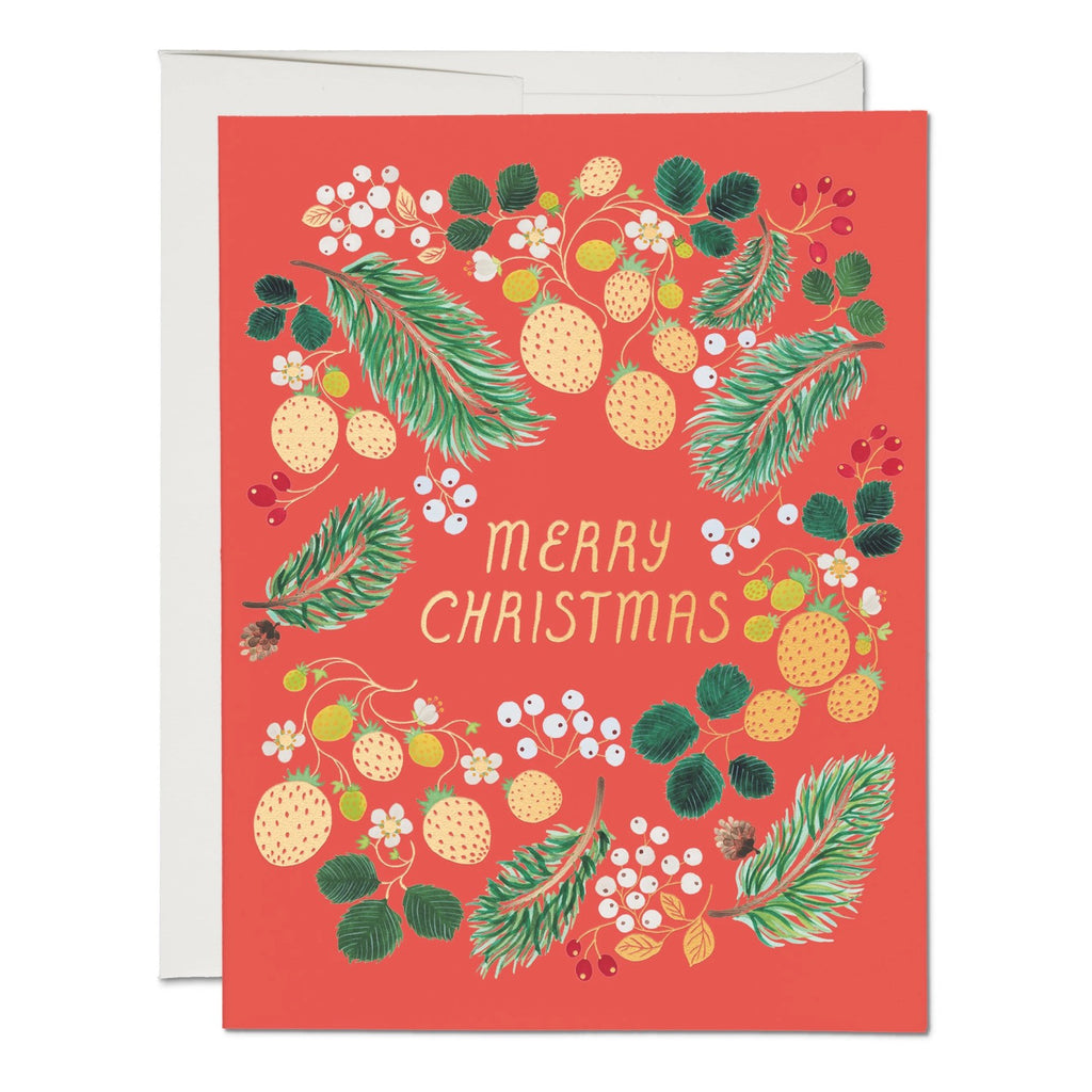 Berry Christmas Holiday Card.