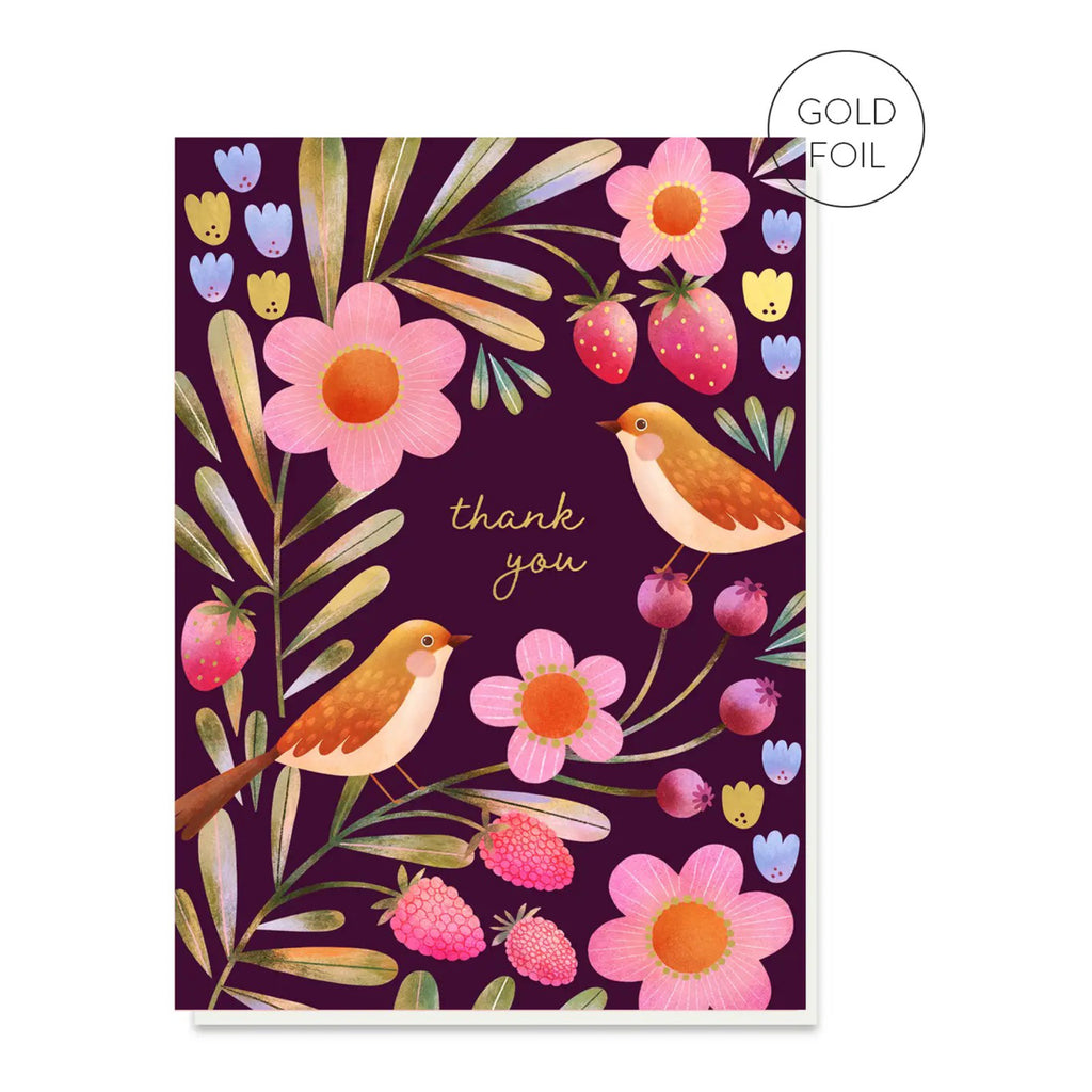 Berry Garden Thank You Card.