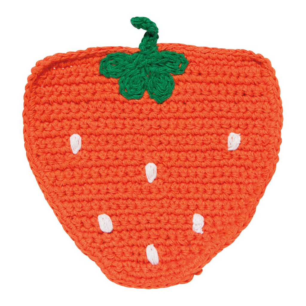 Berry Sweet Crochet Coasters - orange.