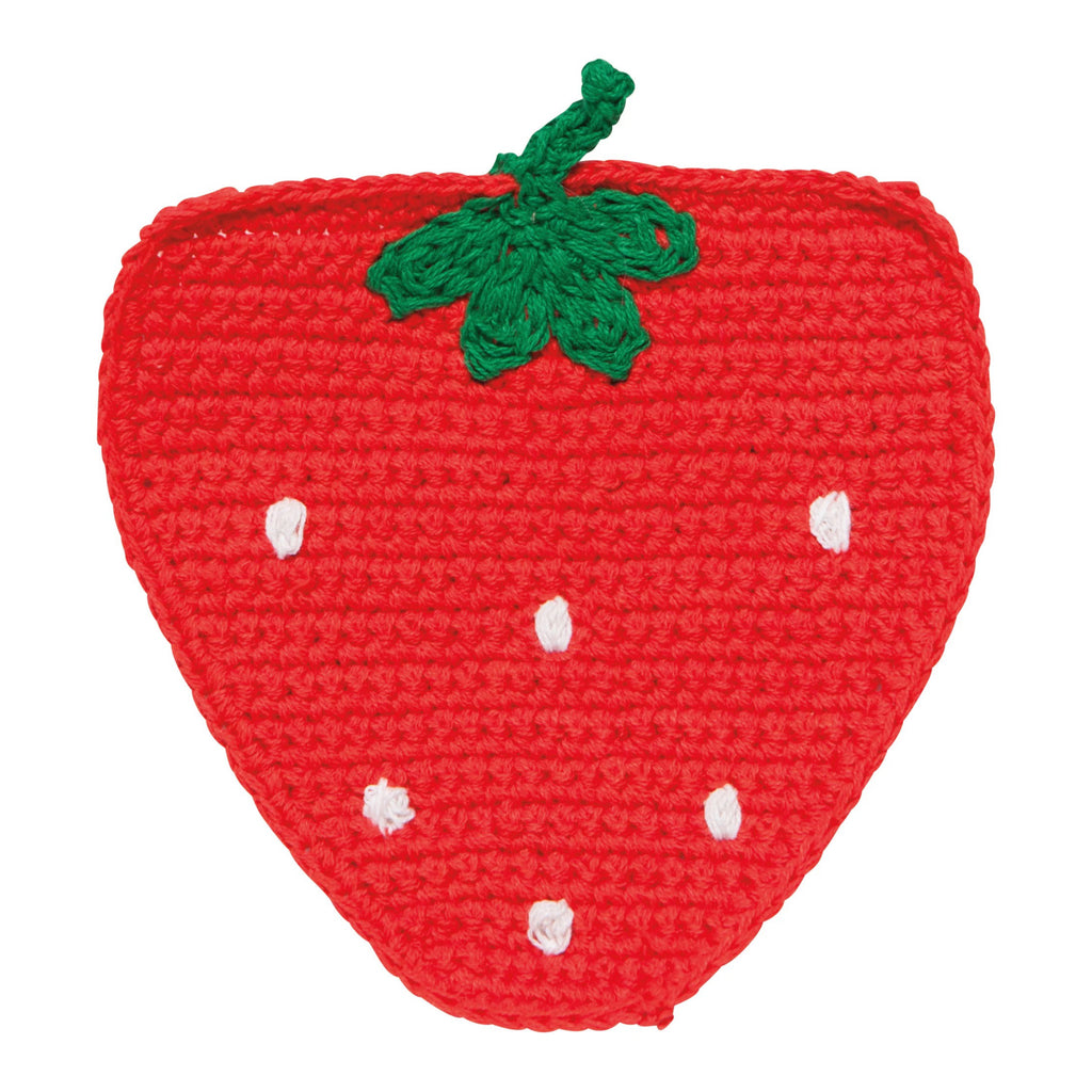 Berry Sweet Crochet Coasters - red.