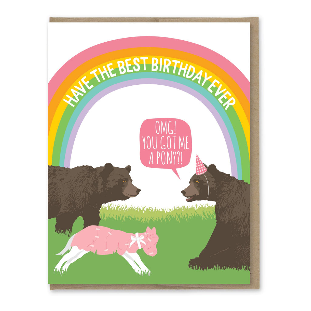 Best Birthday Pony Card.