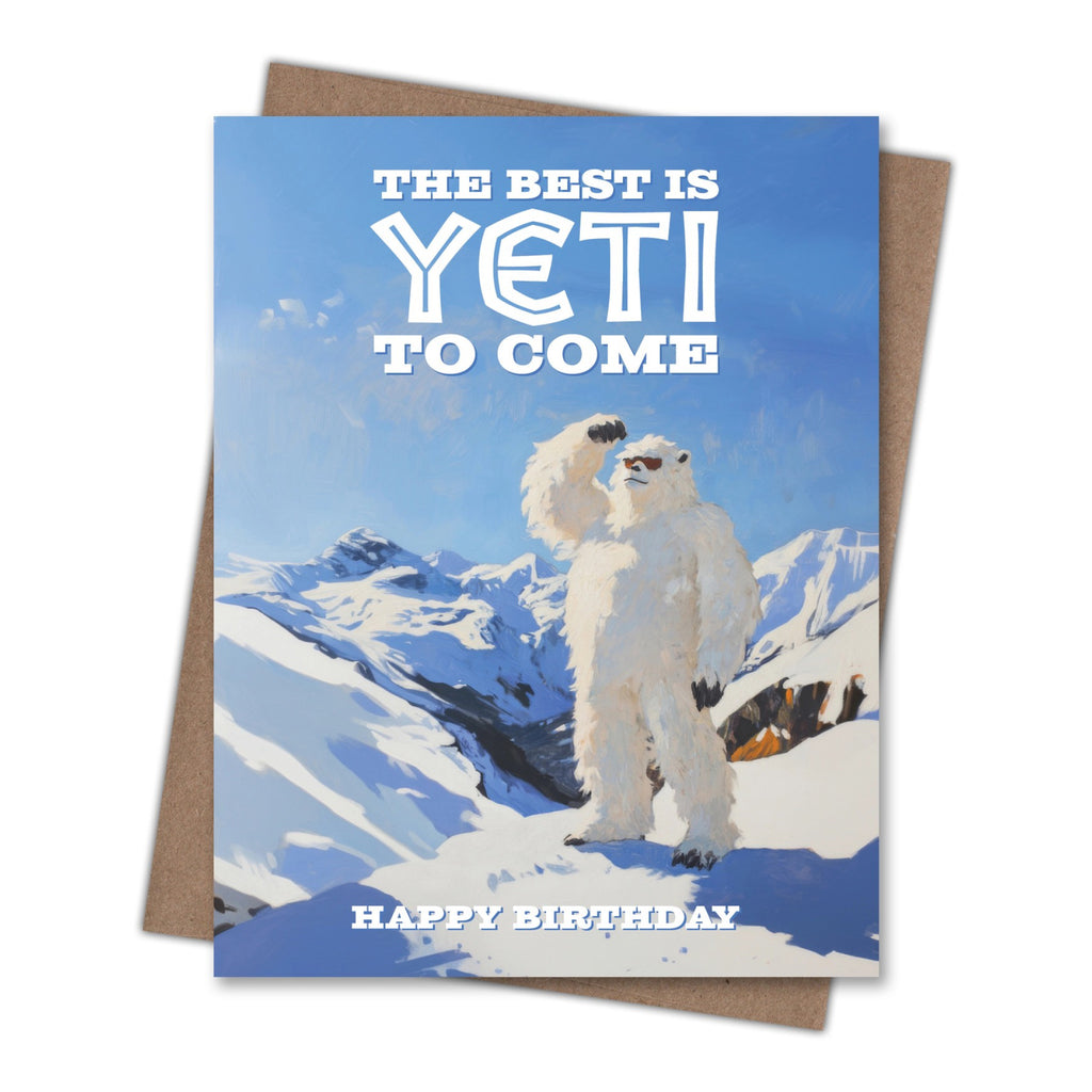 Best Yeti Birthday Card.