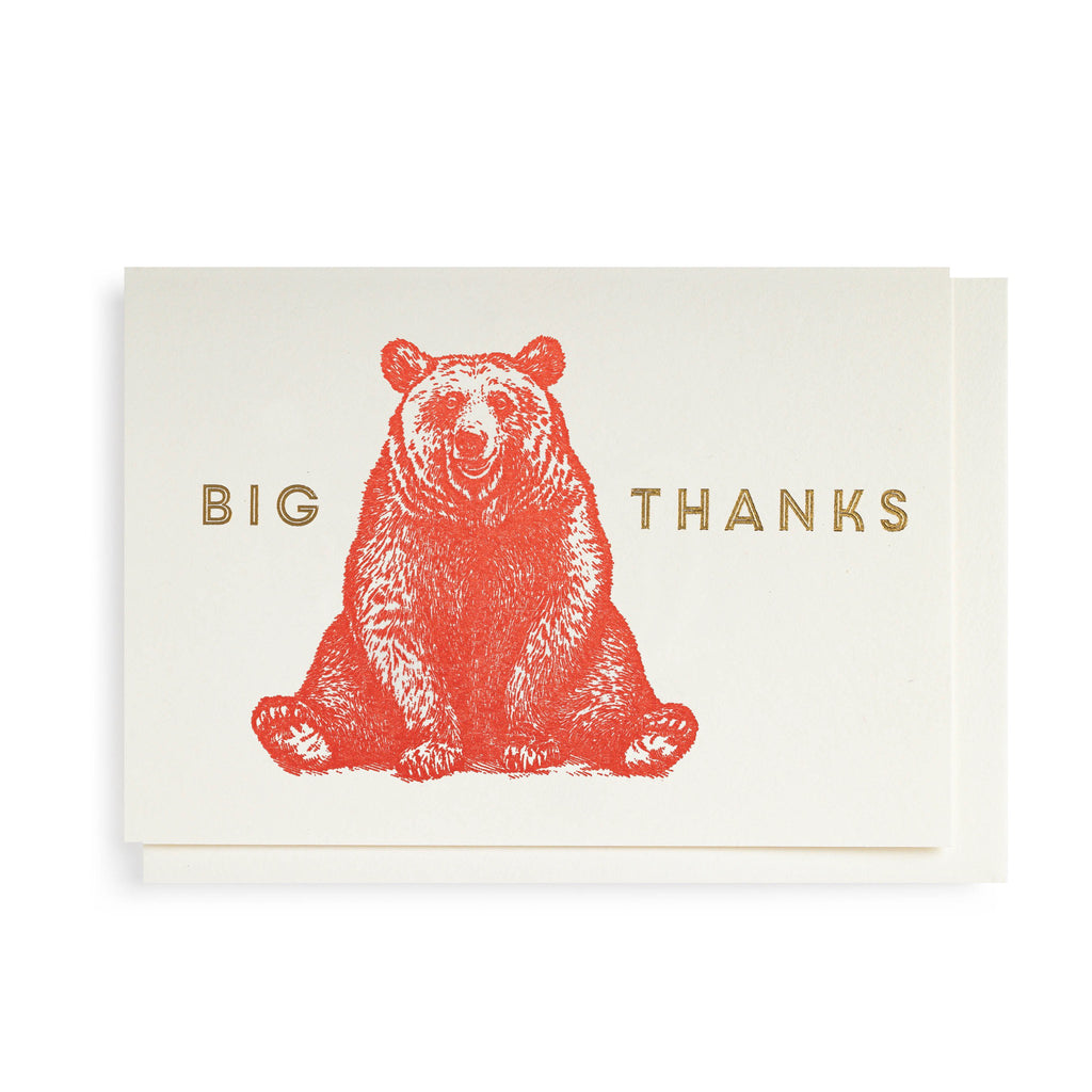 Big Thanks Bear Mini Card.