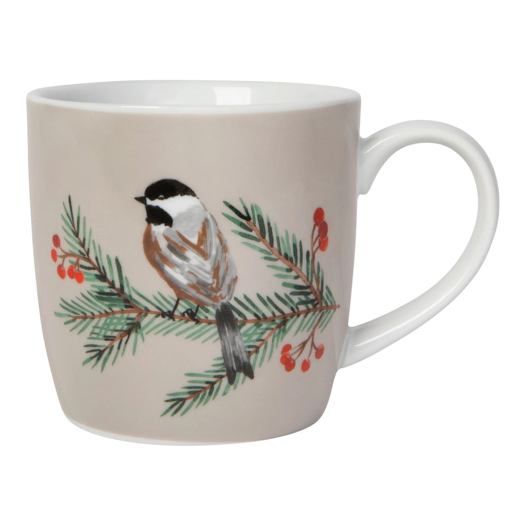 Birds & Boughs Christmas 12 Ounce Mug.
