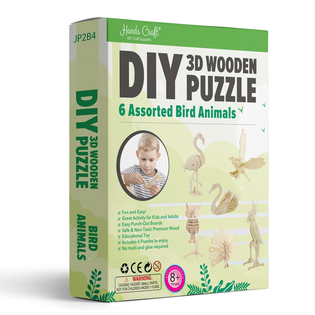 Birds 3D Wooden Puzzle Pack.