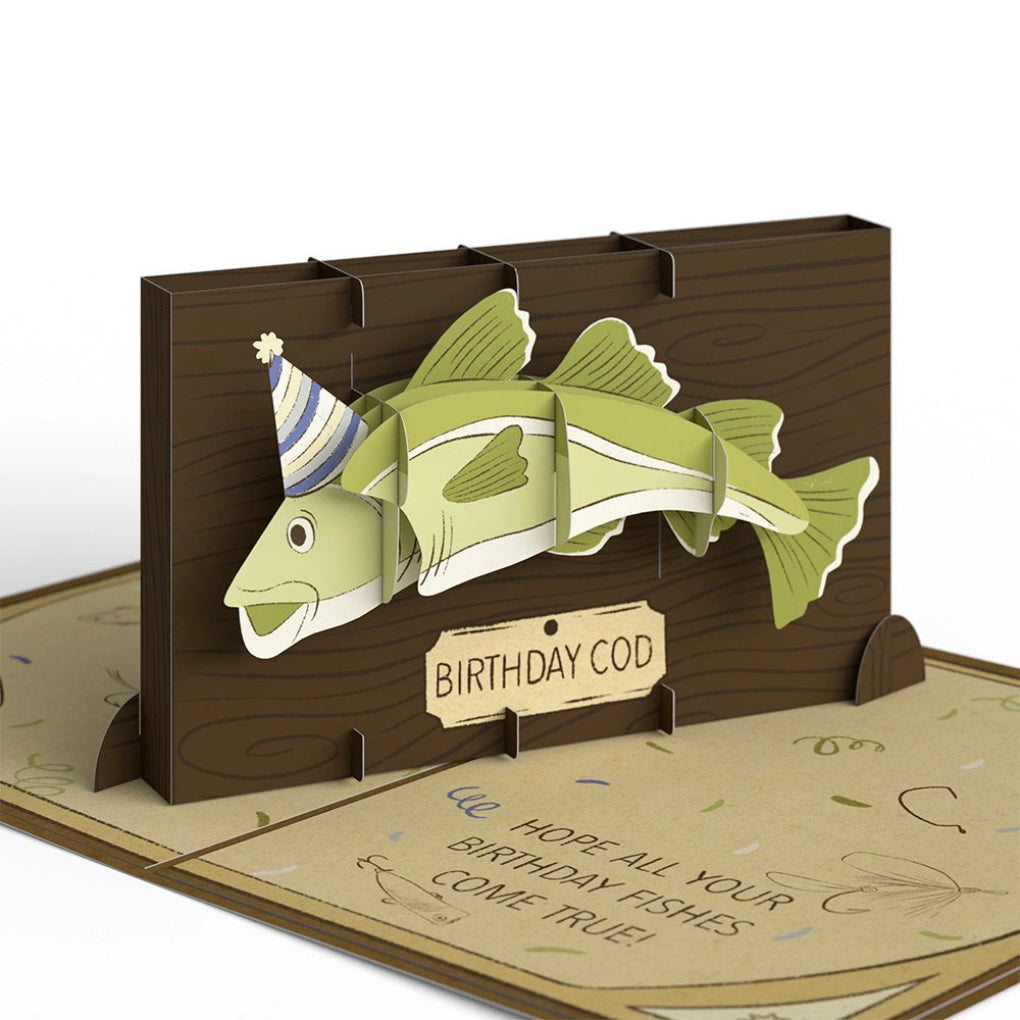 Birthday Cod Pop-Up Card.