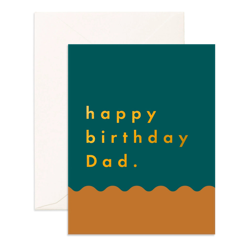 Birthday Dad Ripple Greeting Card.